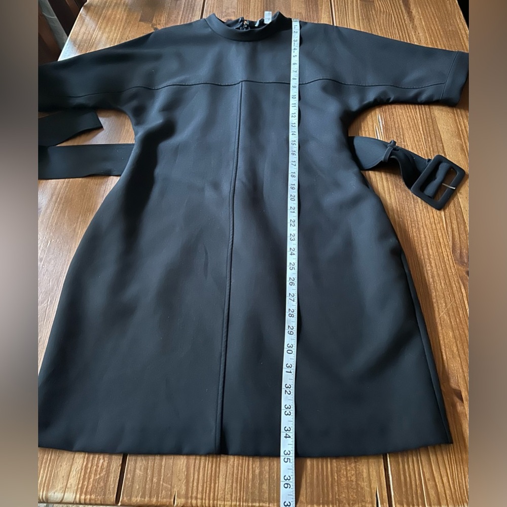 Reiss Black Nora Belted Mini Dress - Picture 8 of 10